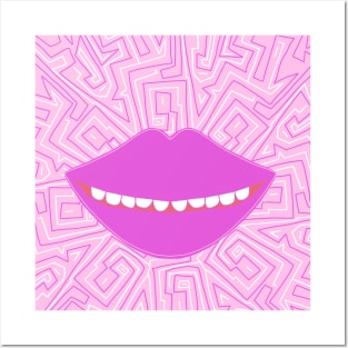 Amazing smile mouth lips pink Posters and Art